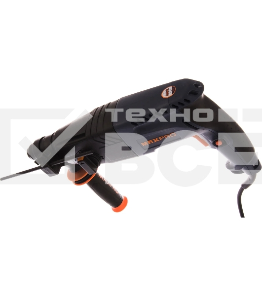 Перфоратор монтажный MAX-PRO MPRH620/24V 620 Вт, 0-1000 об/мин, 2,5 Дж, 3 режима, Д/Б/М-30/24/13, 2,8 кг, SDS-PLUS, антивибрационная ручка, резиновые вставки, рез