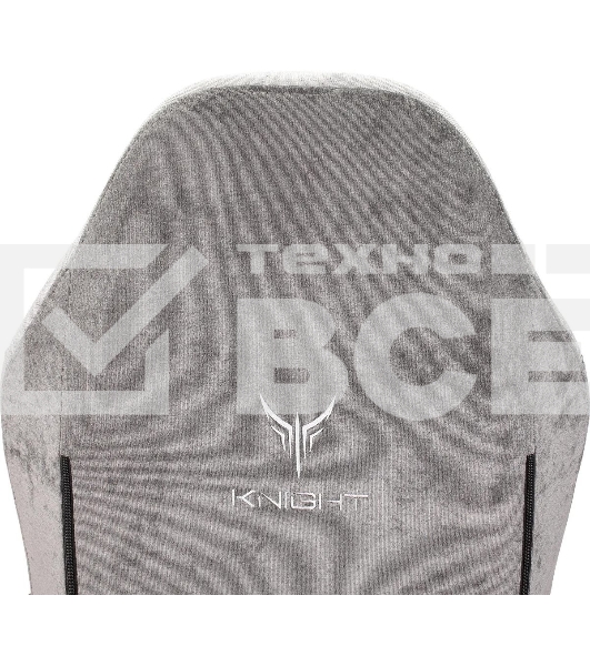 Кресло игровое Knight N1 Fabric серый Light-19 с подголов. крестовина металл
