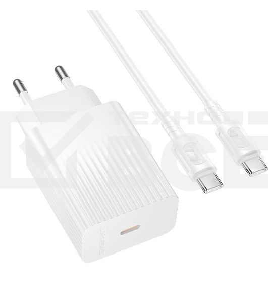 Сетевое зарядное устройство BOROFONE (6941991122866) BAS75Aaa 1Type-C 3.0A PD30W для Type-C Type-C White