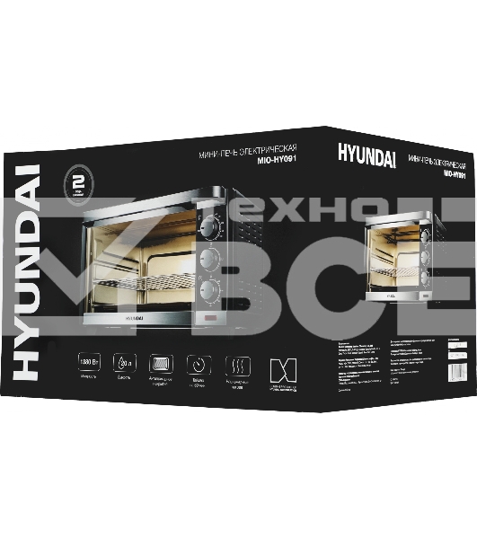 Мини-печь Hyundai MIO-HY091 20л. 1380Вт черный