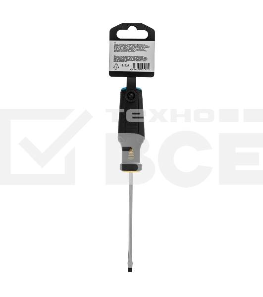 Отвертка Denzel SL4х100 мм, S2, 3к рукоятка