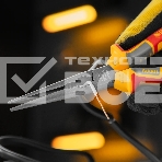 Длинногубцы прямые Denzel диэлектрические рукоятки до 1000 В, трехкомпонентные рукоятки, 205 мм, фото10