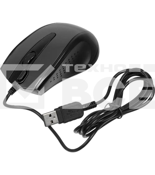 Мышь проводная A4Tech N-500F серый глянец/черный, 1200 dpi, USB, кнопки - 4