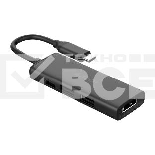 Разветвитель USB-C A4Tech DST-40C 2порт. серый