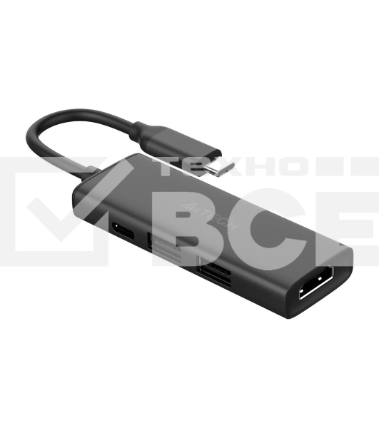 Разветвитель USB-C A4Tech DST-40C 2порт. серый