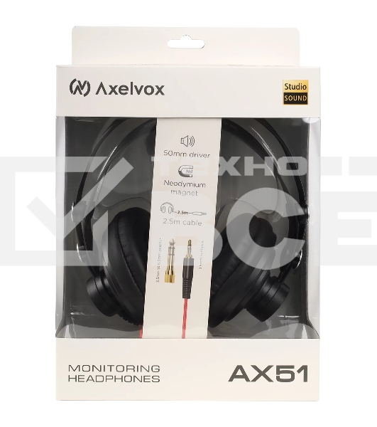 Проводные наушники Axelvox AX51 черный, полноформатные
