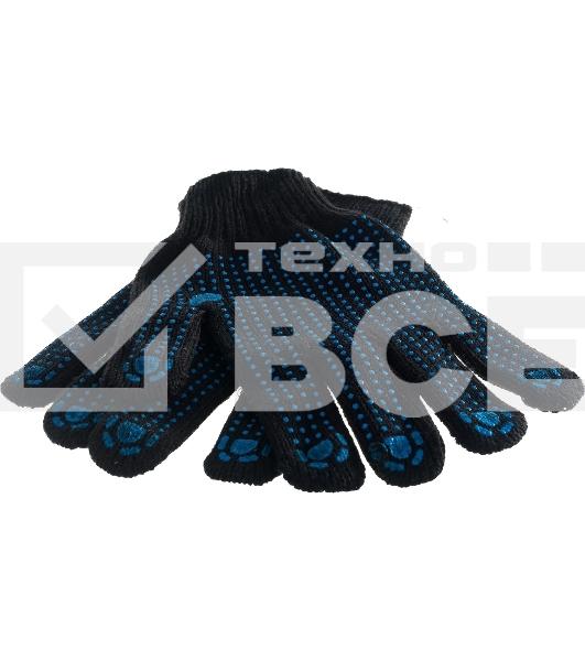 Перчатки трикотажные Сибртех, акрил, с ПВХ точкой, 7 класс