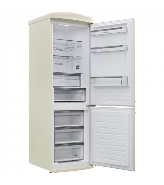 Холодильник Schaub Lorenz SLU S335C4E бежевый двухкамерный 230/94л морозилка снизу, No Frost