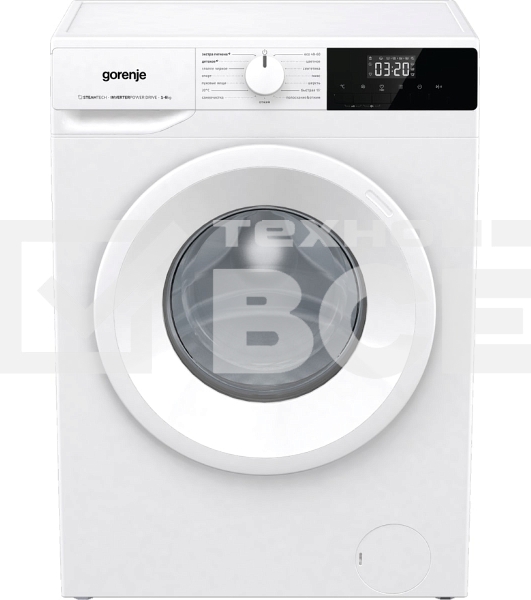 Стиральная машина Gorenje W1NHPI60SCS белый, загрузка фронтальная 6 кг, 1000 об/мин., класс: А