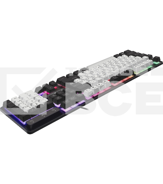 Клавиатура Defender Dark Knight R GK-077  проводная, USB, чёрный/белый
