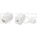 Модуль универсальный Hyperline KJ8, keystone, 1хRJ45, 180°, кат. 5е, неэкр., цвет: белый, фото 1