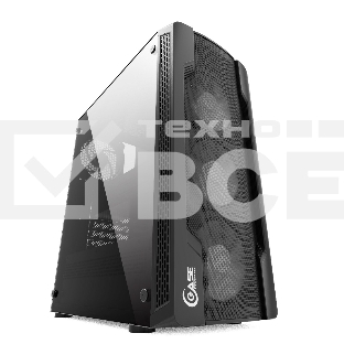 Компьютерный корпус Powercase Mistral X4 Mesh LED, Tempered Glass, 4x 120mm 5-color fan, чёрный, ATX  (CMIXB-L4)