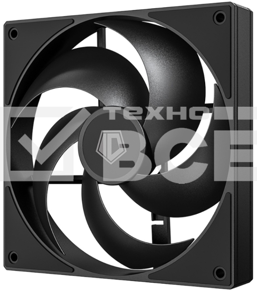 Вентилятор для корпуса ID-Cooling AS-140-K черный, 140 мм, 1800 об/мин, 24.9 дБ, 4 pin