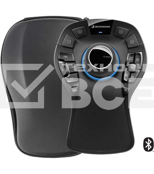Мышь беспроводная/проводная 3DConnexion SpaceMouse Pro Wireless (3DX-700119) черный, радиоканал, Bluetooth, USB, кнопки - 15