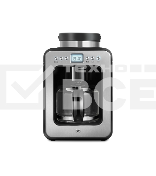 Кофеварка капельная BQ CM7001 серебристый/черный, исп. кофе - молотый/зерновой, 0.6 л, 600 Вт