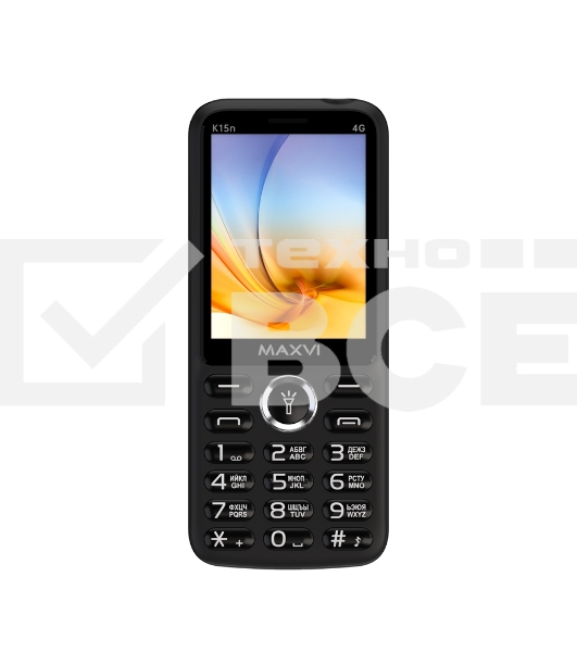 Мобильный телефон Maxvi K15n 4G черный