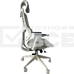 Кресло компьютерное Cactus CS-CHR-MC02GY серый, сетка, эко.кожа, с подголов. крестов. пластик белый, фото13