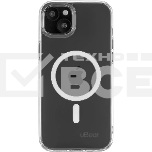 Чехол (клип-кейс) uBear для Apple iPhone 15 Plus Real Mag Case with MagSafe прозрачный (CS254TT67RL-I23M)