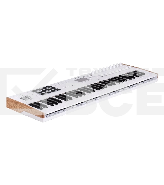 Клавиатура MIDI [231631] Arturia [KeyLAB 61 MK3 White] 61 клавиша, полувзвешенная механика, дисплей, 12 пэдов, 9 фейдеров, 9 поворотных регуляторов, 3 входа для подключения педалей, MIDI in/out, USB-C