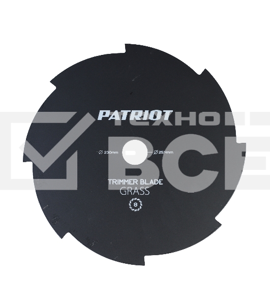 Нож PATRIOT TBS-8, D=230*25,4мм, толщина 1,6 мм 8 - зубый