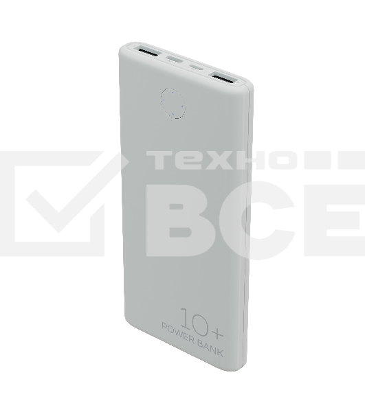 Портативный аккумулятор More choice (4610196408694) PB11-10 White 10000mAh 2USB