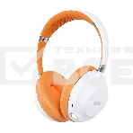 Наушники беспроводные накладные MORE CHOICE (4610196406225) HW34S белый/оранжевый, фото 1