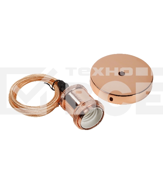 Светильник подвесной Smartbuy (SBE-CLHE27m-c) с патроном металлическим e27, 1 м, медь