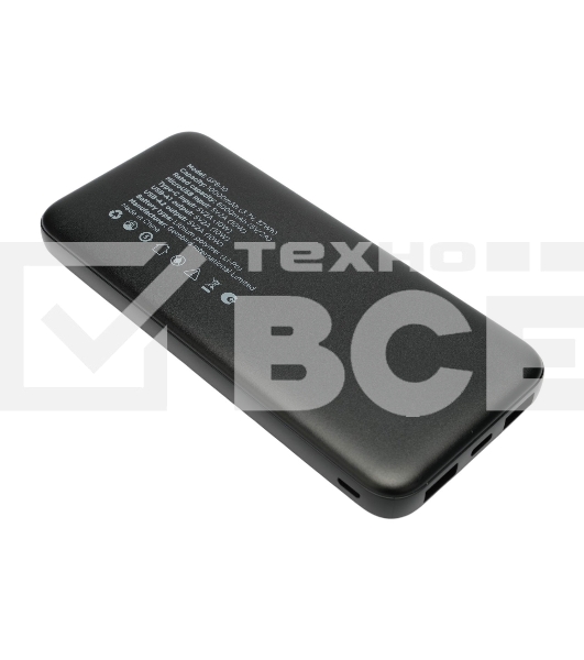 Портативный аккумулятор Gembird GPB-10, 10000мА·ч, 2A, черный