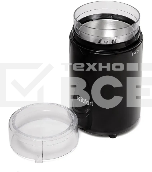 Кофемолка Kitfort КТ-1314 Напряжение: 220 - 230 В, 50/60 Гц.Мощность: 150 Вт.Вместимость: 60 г зерен.