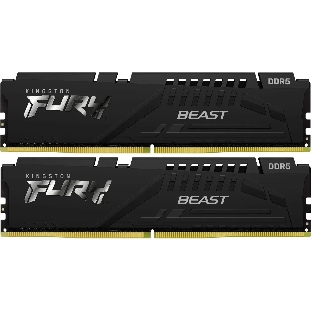 Оперативная память Kingston Fury Beast, DDR5, 64GB (1x64GB), 5600 MHz, CL40, с радиатором, чёрный