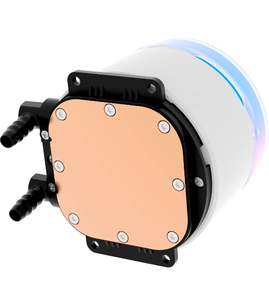 Система охлаждения Ocypus Sigma L24 WH ARGB, 240мм, LCD Pump 2.4', 2x120мм ARGB fans, LGA115X/1200/1700/18XX, AM4/AM5