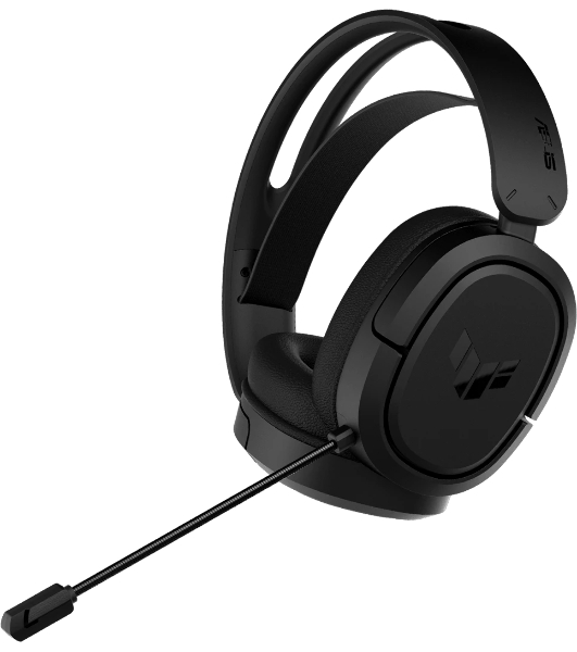Гарнитура ASUS TUF Gaming H1 Wireless чёрный, беспроводная + проводная, USB/USB-C, до 15 ч, виртуальный 7.1, шумоподавление микрофона