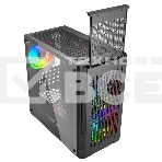 Корпус Powercase Mistral Micro D3B ARGB, Tempered Glass, 2x 140mm ARGB PWM+1x 120mm ARGB PWM, чёрный, mATX  (CMMDB-A3), фото10