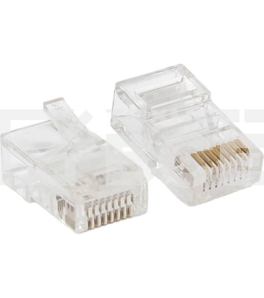 Коннектор RJ-45 TERACOM PRO неэкранированный 8P8C 30мкд Cat.5E универсальный (упак. 10 шт)