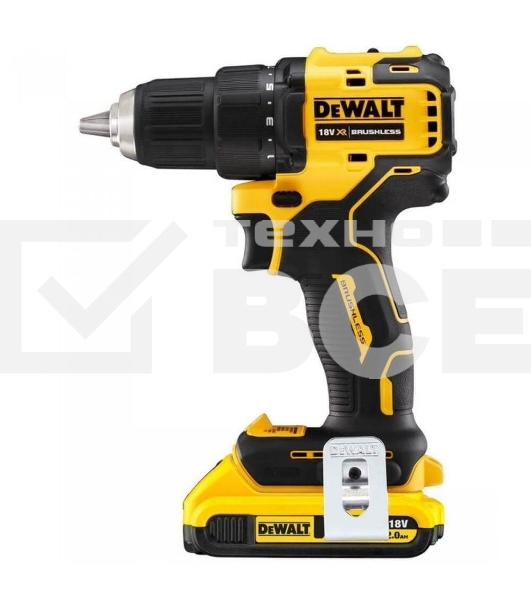 Дрель-шуруповерт DeWalt DCD708D2T-QW, Аккумуляторная, 18В, 2 АКБ, Кейс