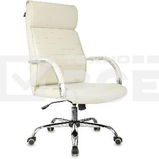 Кресло руководителя Бюрократ T-8010SL/IVORY слоновая кость, искусственная кожа, крестовина хром