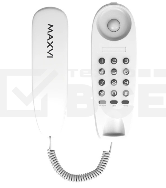 Телефон проводной Maxvi CS-01 белый