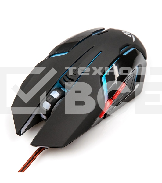 Мышь проводная Nakatomi MOG-20U черный, 2400 dpi, USB, кнопки - 6