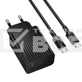 Сетевое зарядное устройство BOROFONE (6941991122736) BAS73Aaa 1Type-C 3.0A PD20W для Type-C Type-C черный
