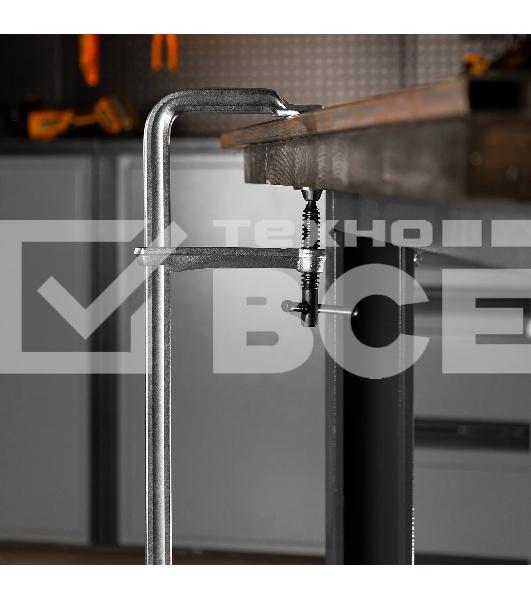 Струбцина Denzel F-образная, 120x400 мм, кованая