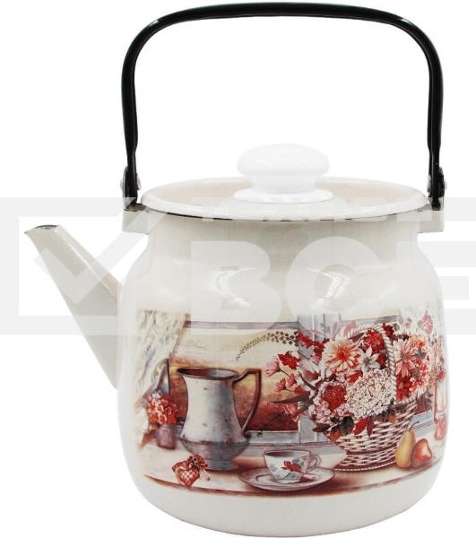 Чайник для плиты ЛЫСЬВА 2713П2/4Жм Летний этюд эмал 3,5 л