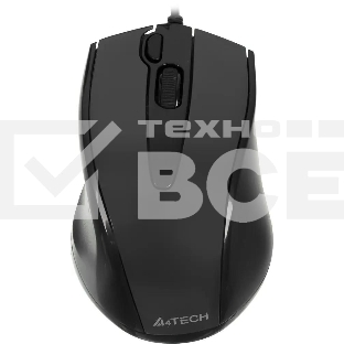 Мышь проводная A4Tech N-500F серый глянец/черный, 1200 dpi, USB, кнопки - 4