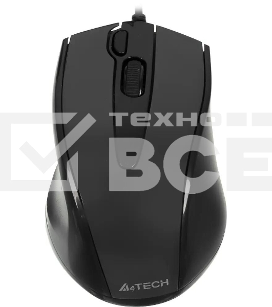 Мышь проводная A4Tech N-500F серый глянец/черный, 1200 dpi, USB, кнопки - 4