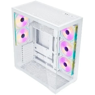 Корпус ATX Eurocase M4801 white, без БП, закаленное стекло 2 стороны