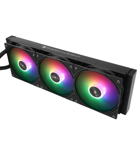 Водяное охлаждение для процессора Water Cooling System Thermalright Frozen Warframe 360 Ultra черный Argb (360мм, черный, ARGb/Fans: 3x120мм, 70.84CFM, 22.1dBA, 2000RPM/Pump height 60мм, 23dBA, 3000RPM, Rad thickness 27mm/S: 1200, 1700, 1851, 2011, 2066, 115X, AM5, AM4)