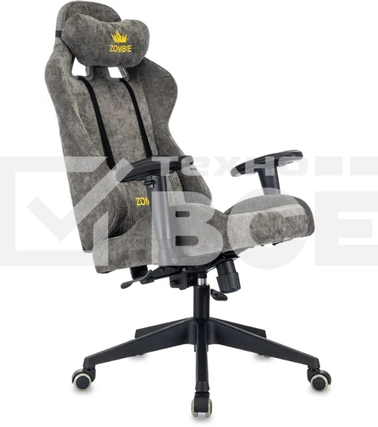 Кресло игровое Zombie 51 серый Light-19 крестов. металл