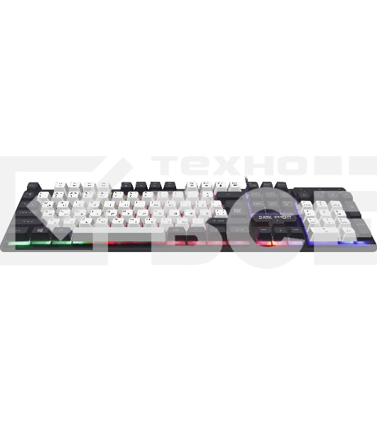 Клавиатура Defender Dark Knight R GK-077  проводная, USB, чёрный/белый