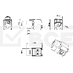 Модуль универсальный Hyperline KJ8, keystone, 1хRJ45, 180°, кат. 5е, неэкр., цвет: белый, фото2