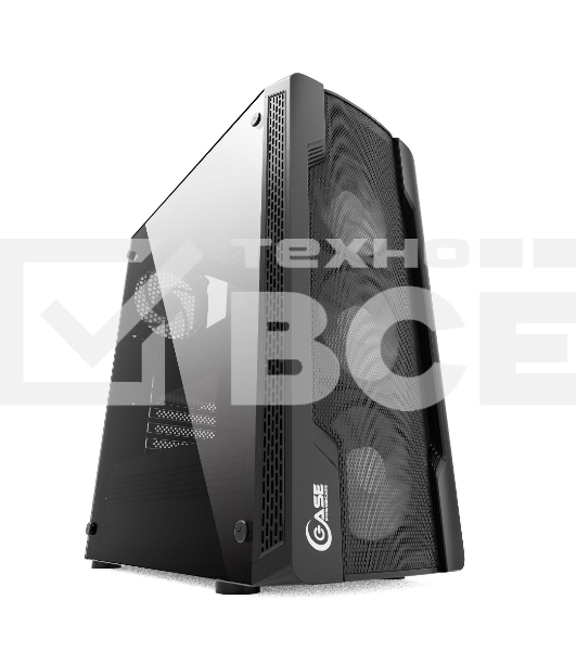 Компьютерный корпус Powercase Mistral X4 Mesh LED, Tempered Glass, 4x 120mm 5-color fan, чёрный, ATX  (CMIXB-L4)