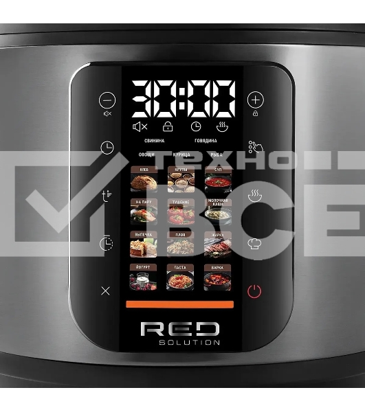 Мультиварка Red Solution M4100 5л 860Вт черный/стальной